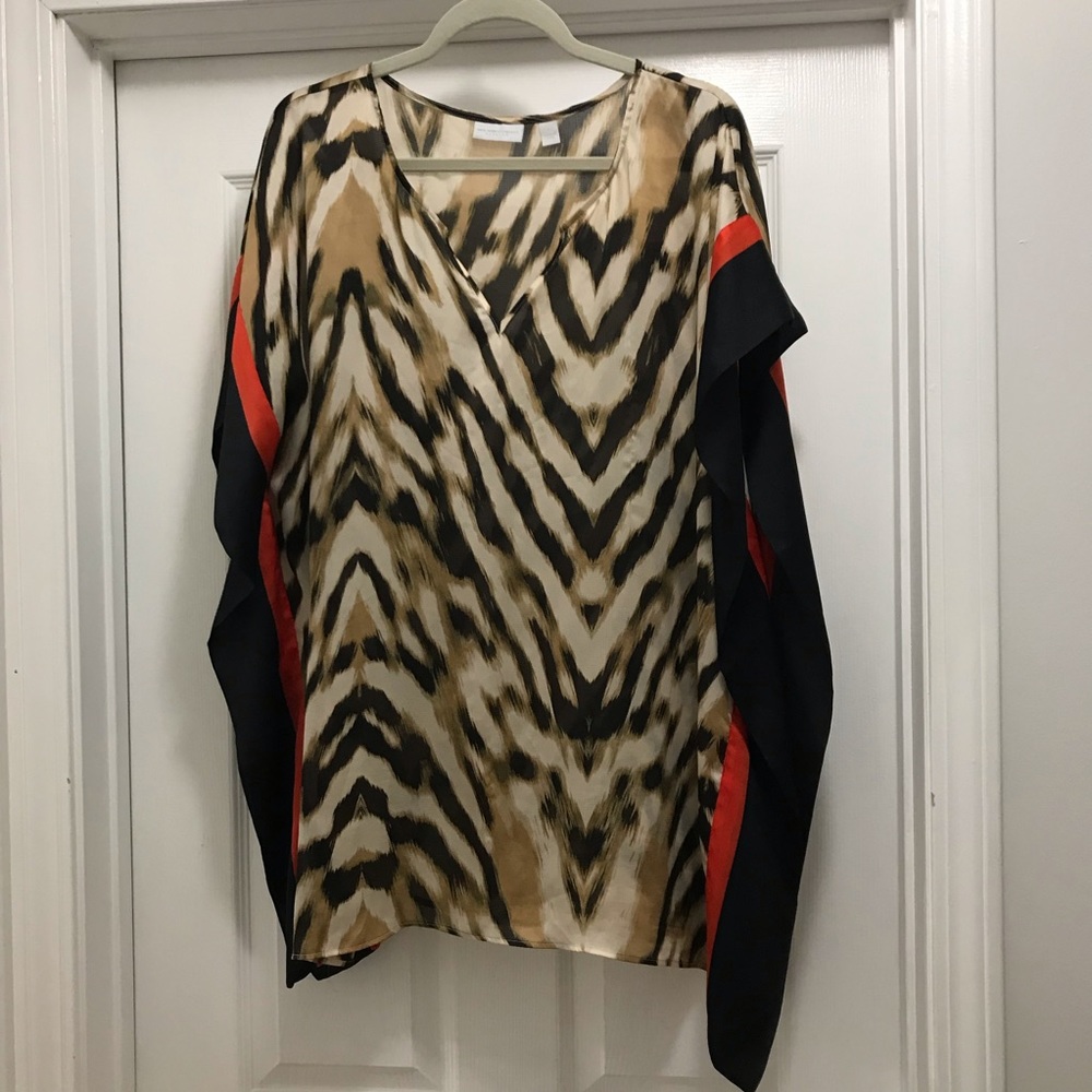 New York & Company bathing suit cover up animal print